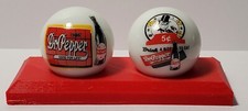 Set of 2 Dr. Pepper 1" Marbles with Stand