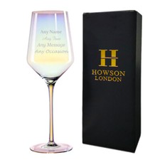 Personalised Wine Glass Engraved Any Text Birthday Anniversary Wedding Gift