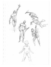 Mike Hoffman Original Pencil Art Comic Book Artist Personal Notebook 2013 B-m28