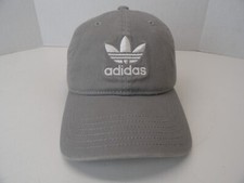 Adidas Originals Men's Trefoil Precurve Strapback Hat - GRAY/WHITE- NWOT