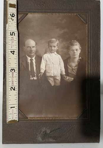 Antique Photo Cabinet Card Family Portrait Sepia-tone - William & Mildred Dochow - Picture 2 of 7
