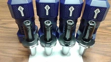 CAT40-ER16 COLLET CHUCKS W.  4" LONG GAGE LENGTH---4 CHUCKS Tool Holder Set