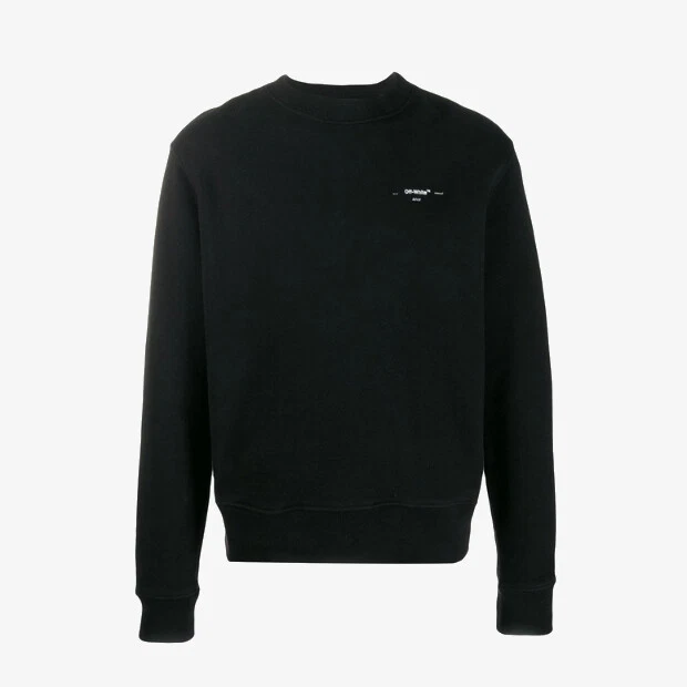 Off-White Embroidered Arrows Slim-Fit Sweatshirt - Black | eBay