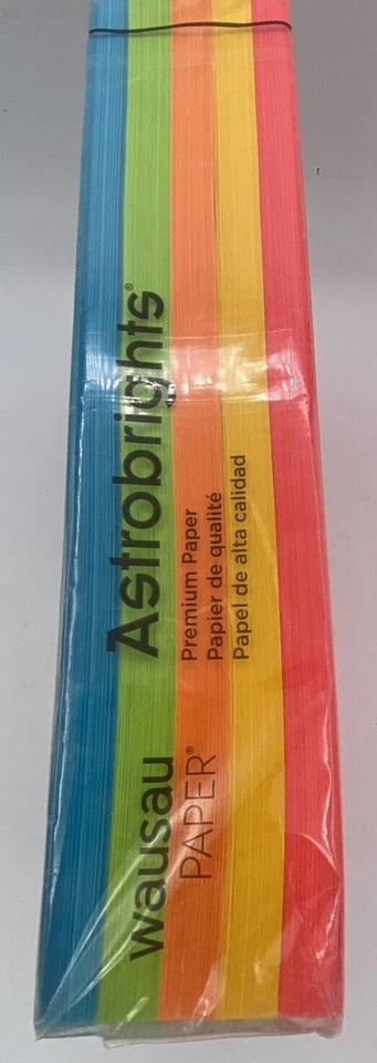 Astrobrights Paper 5 Colors 24# 500 sheets Wausau Paper Acid-Free Laser Etc NOS - Image 2 of 3