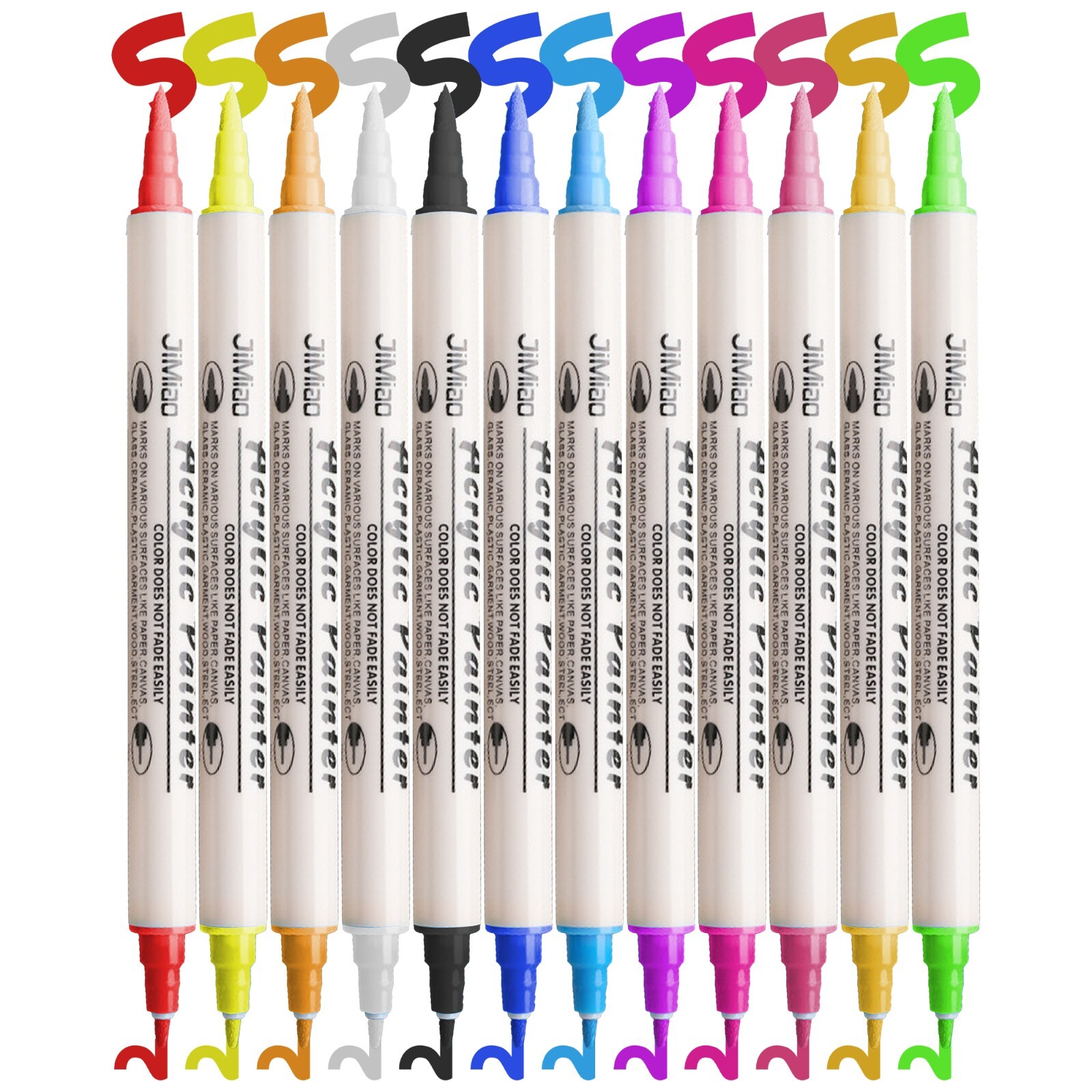 Multicolor Marker Pen Set - Waterproof Acrylic Paint Tips for Kids & DIY Crafts
