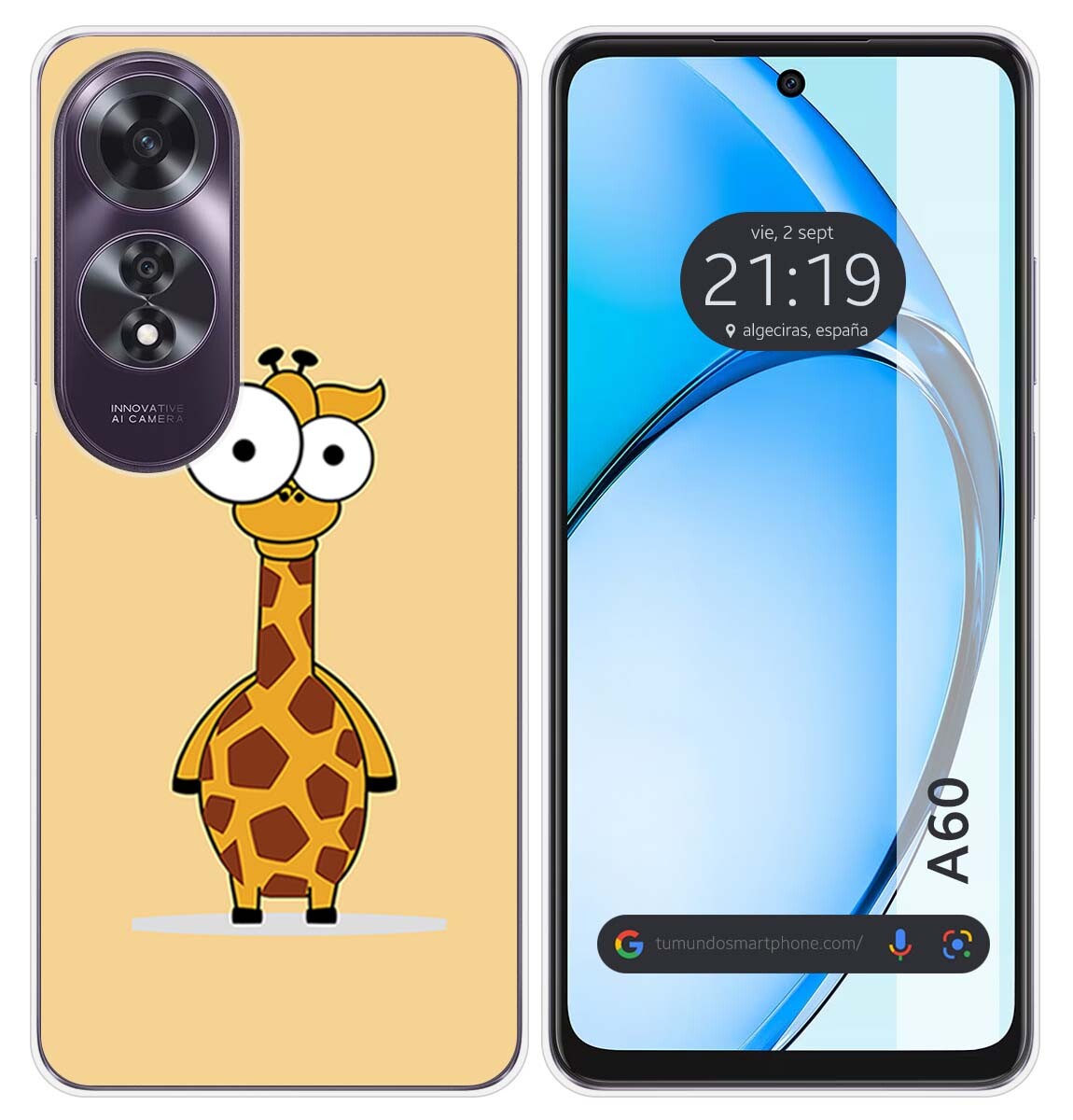 Cover Silicone per Oppo A60 4G Disegno Giraffa Disegni