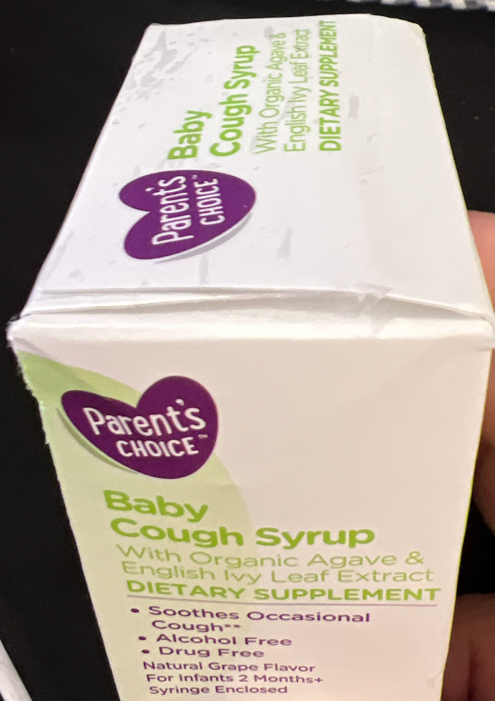 Parent's Choice Baby Cough Syrup Dietary Supplement X 2 (grape) for
