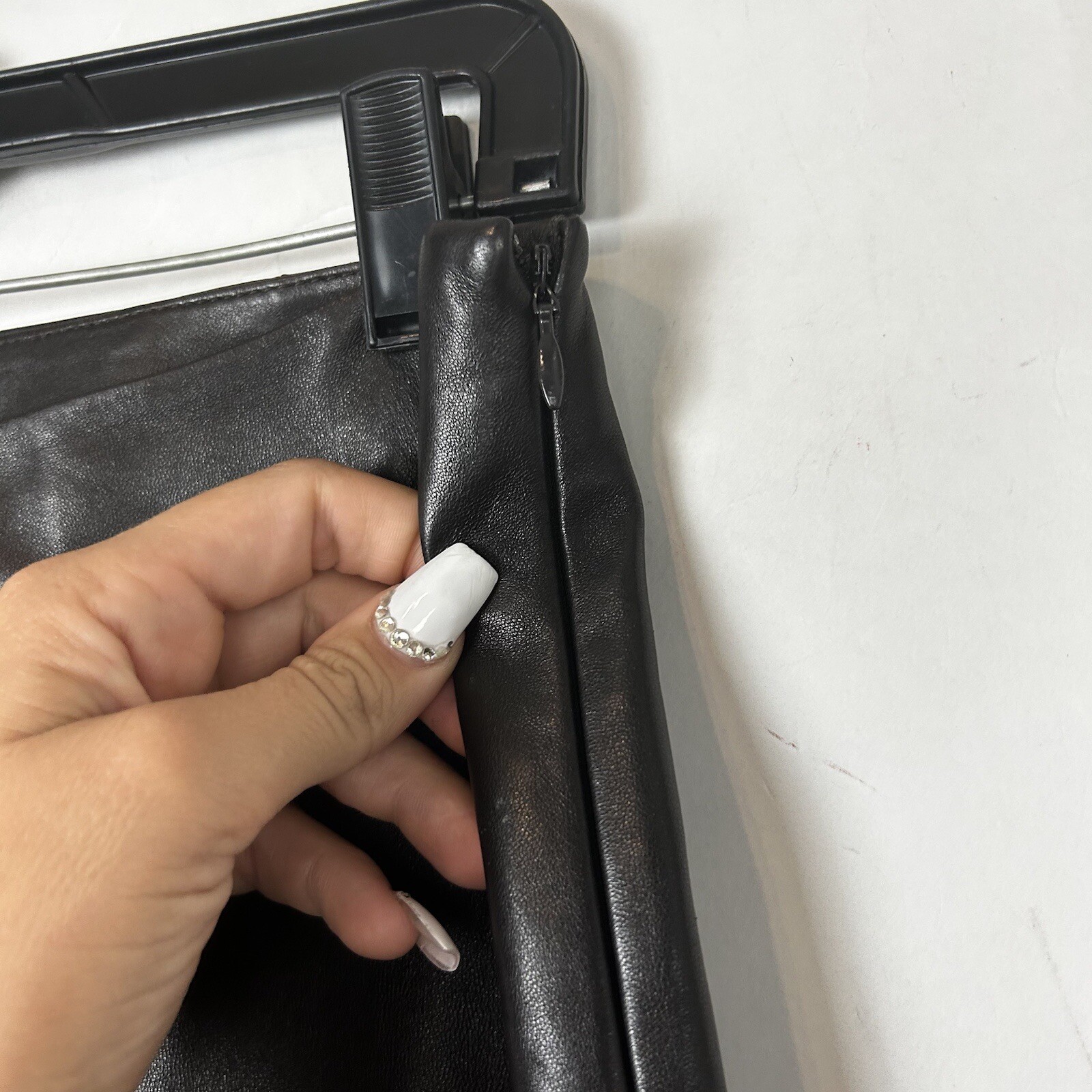 Garfield&Marks Genuine Leather Pants srraight leg Lin… Gem