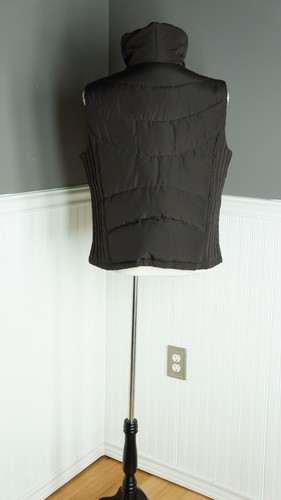 Kenneth Cole Reaction Brown Puffer Vest Down Blend Fill Pockets Zips Snap XL - Picture 4 of 5