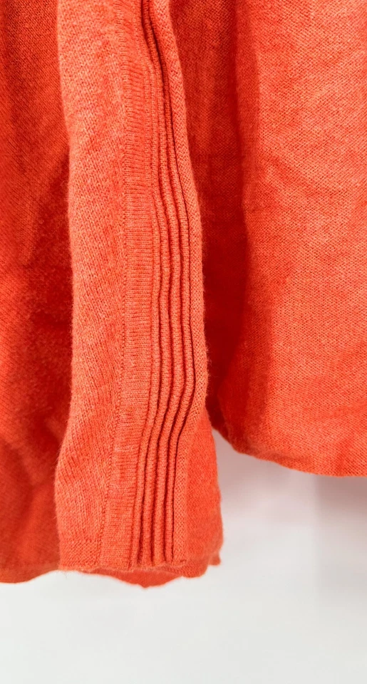 Cardigã feminino J. Jill frente aberta tamanho M manga longa laranja - Imagem 3 de 4