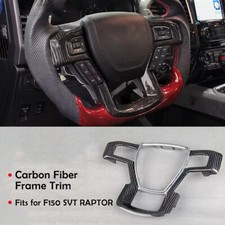 Für Ford Raptor F150 2015-2020 Kohlefaser Auto Lenkradabdeckung Trim Interieur 