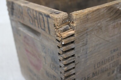 WOOD REMINGTON SHUR SHOT 12 GA SHOTGUN SHELL EMPTY WOODEN AMMO BOX