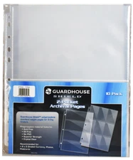 Guardhouse Shield 2 Pocket Archival (10 pack) Polypropylene Pages