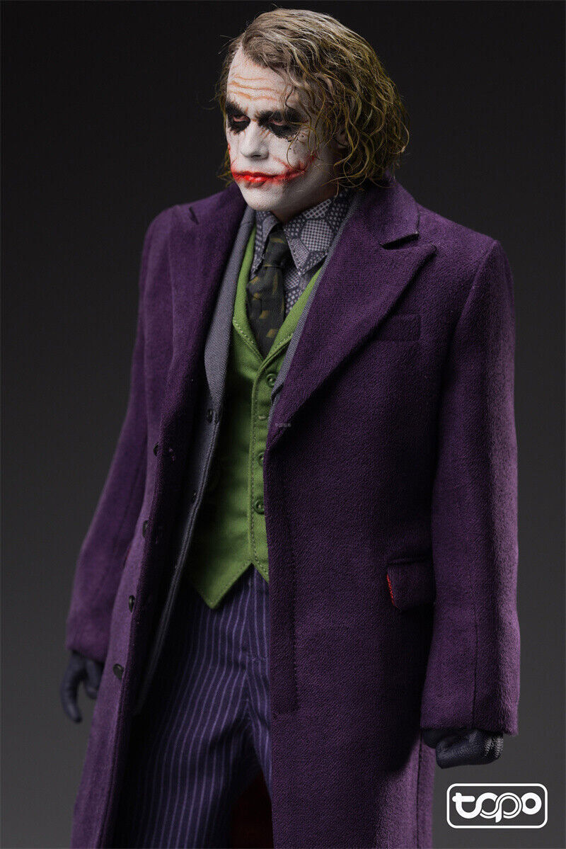 1/6 TOPO TP007 Batman Joker Heath Ledger Purple Overcoat Suit Set