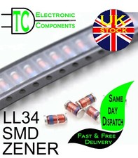 LL34 SMD Zener Diodes 0.5W Many types available 2V0 to 47V  1206  10 pack