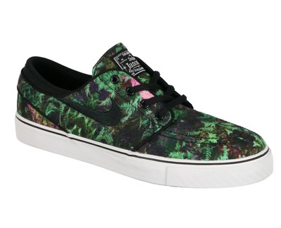 Nike Kids Stefan Janoski Premium Canvas Fern Edition Shoes 4Y M US Green Black