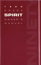 1990 Dodge Spirit Owners Manual User Guide
