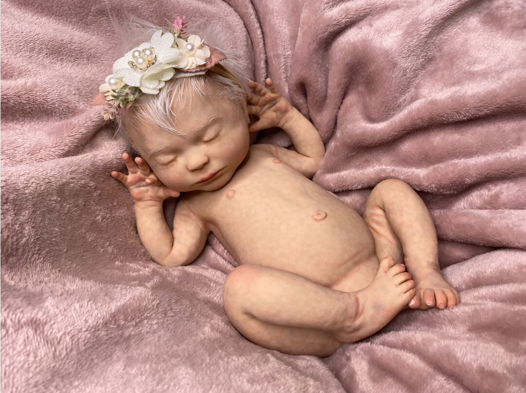 MADE TO ORDER Full Body Super Soft Silicone Baby A Asleep Doll  Drink/Wet