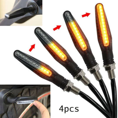4X LED Motorrad Blinker Laufblinker Lauflicht Laufeffekt Quad ATV Uninversal 12V - Bild 1 von 4