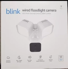 Blink Wired Floodlight Camera Smart Security Camera 2600 Lumen HD Live View New!
