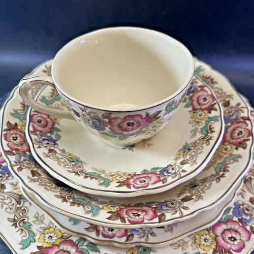 Vintage J.&G. Meakin England Pilgrim Sunshine Transferware 7 Piece Place Setting - Picture 6 of 10