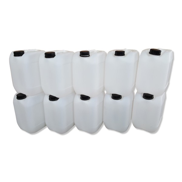 10X10 L Kanister GeträNkekanister Wasserkanister Trinkwasser Bpa-Frei Weiß DIN51-image