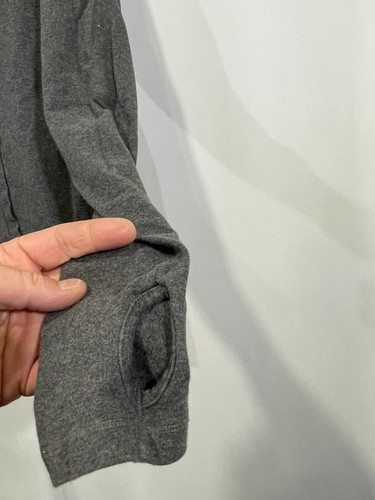Gap Body Gray Long Sleeve Full Zip Jacket Cycling Hoodie W/ Thumb Holes Size LG - Picture 8 of 12