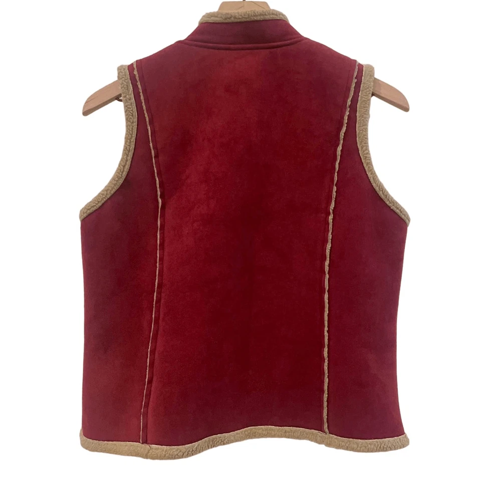 Chaleco Boden Granate Sherpa Forrado Imitación Gamuza Talla M Foto 2 de 4