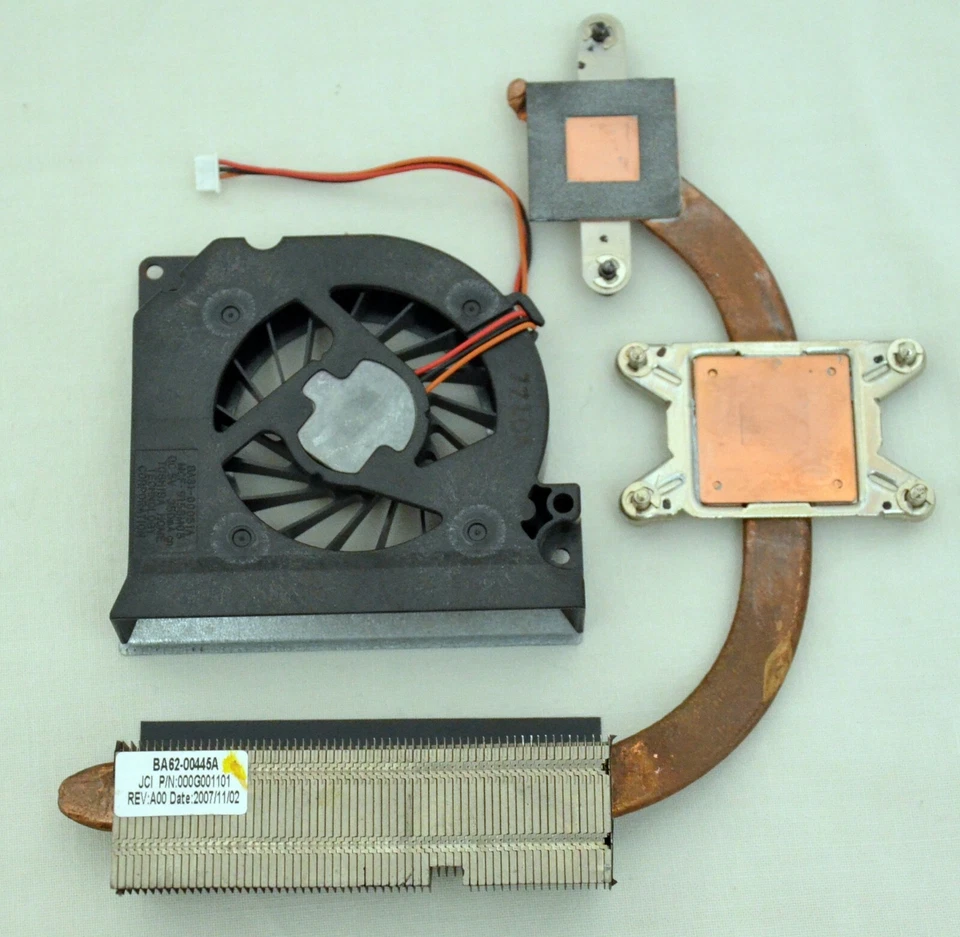 SAMSUNG R60 PLUS P500 NP-R60Y FAN+HEAT SINK ASSEMBLY BA31-00051A BA62-00445A(93) - Image 2 of 2
