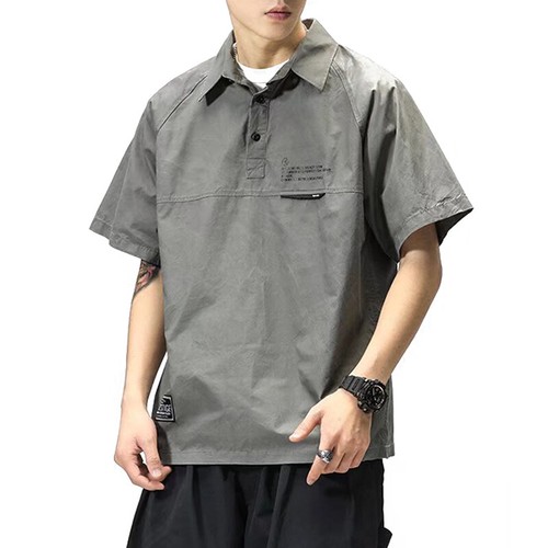 Men Tees Shirt Tunic Pullover Tops T-Shirt Loose Summer Short Sleeve Work  Shirt | eBay