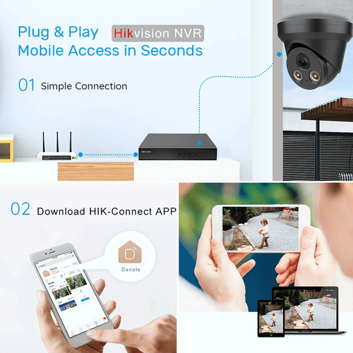 Hikvision Compatible ColorVu 5MP 8MP Mic POE IP Camera Full Color CCTV Security - Picture 21 of 34