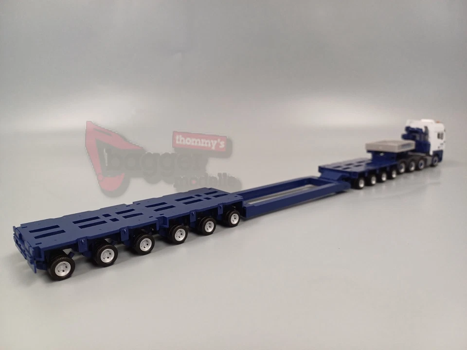 Herpa - MAN TGX GX Tieflade-Sattelzug  Tieflader 10 achs "Wasel"  OVP 1:87 - Bild 3 von 3