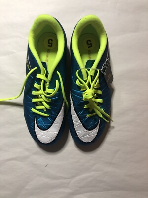 Nike Size 5y JR Hypervenom Phelon FG Youth Soccer Cleats Blue