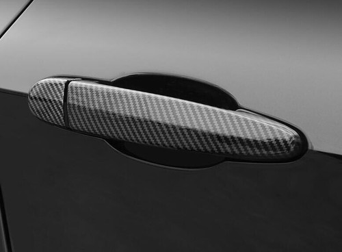 ABS Carbon Fiber Car Interior Front + Rear Door Handle Trim For BMW 3 F30 - Foto 3