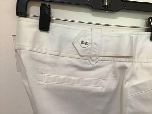 NWT Studio 1940 White Cotton Stretch Cuffed Bermuda Casual Shorts 10 #CB29-3 - Picture 5 of 5