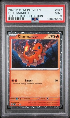 Charmander SVP Black Star Promo 047 151 Poster Collection PSA 9 MINT Pokemon