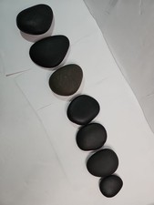 Massage Basalt Stones 7 Count Massaging Stone Relaxing Calm Meditation 2A