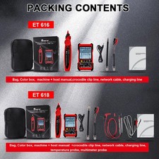 Thunder Tools TOOLTOP ET616 Handheld Portable Cable Tester with LCD