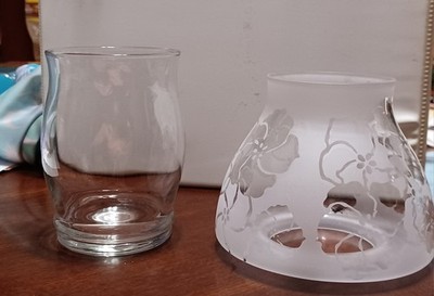 Rare Find! New! Partylite Coral Hibiscus Candle Topper Shade