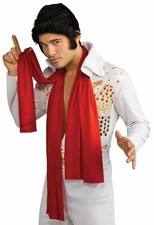 Elvis Presley Scarves Scarf Red Fancy Dress Up Halloween Adult Costume Accessory