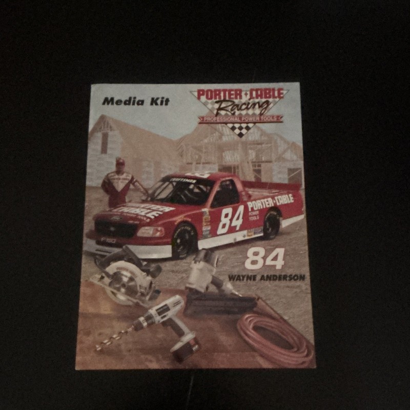 1998 Porter-Cable Racing Team Media Kit #84 Wayne Anderson Auto Racing