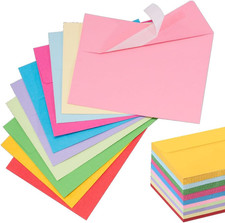 50 Pack A7 Envelopes, Colored 5X7 Invitation Envelopes, Self Seal Envelopes Prin