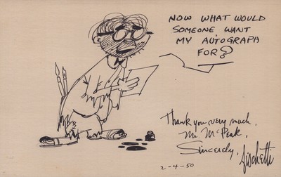 JOHN FISCHETTI - INSCRIBED ORIGINAL ART SIGNED 02/04/1950