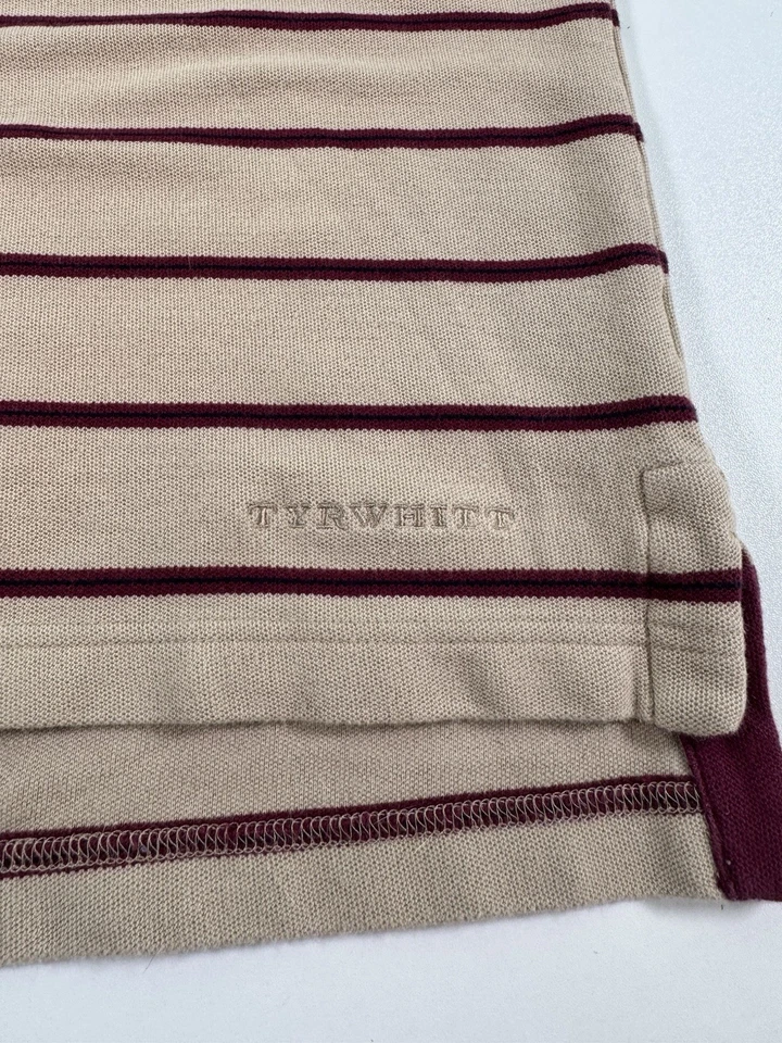 Camisa Polo Charles Tyrwhitt Para Hombre XXL Rayas Manga Larga Algodón Golf Foto 4 de 4