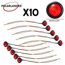 3LED For Chevy C10 red 24V Truck Side Light 10pcs 3-4In Round Crystal Light