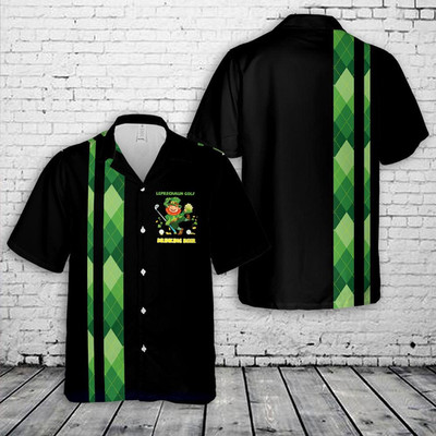 St Patrick Golf Hawaiian ShirtLeprechaun Golf ShirtIrish Golf Party ShirtFunny S