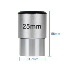 1.25 Inch 25mm Telescope Eyepiece Fully Coated Optical Glass for Astronomy