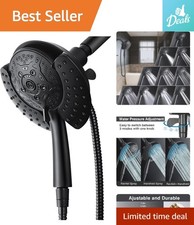 Eco-Friendly High Pressure Shower Head: Dual-Function Handheld  Rainfall Black