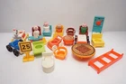 Lot Of Twenty Vintage Fisher-Price Little People Playset Toys