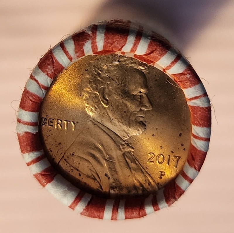 2017-P Lincoln Uncirculated Sealed  Penny Bank Roll. 1st & Only 'P' Mintmark 